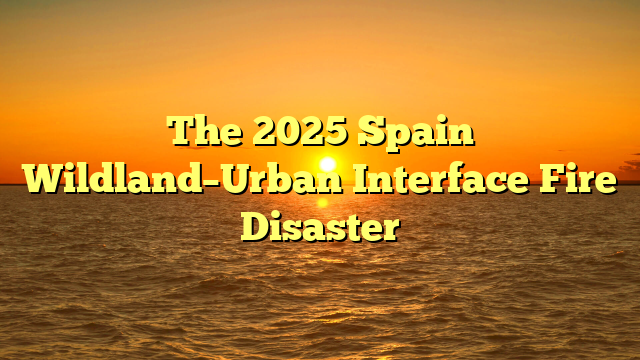 The 2025 Spain Wildland–Urban Interface Fire Disaster